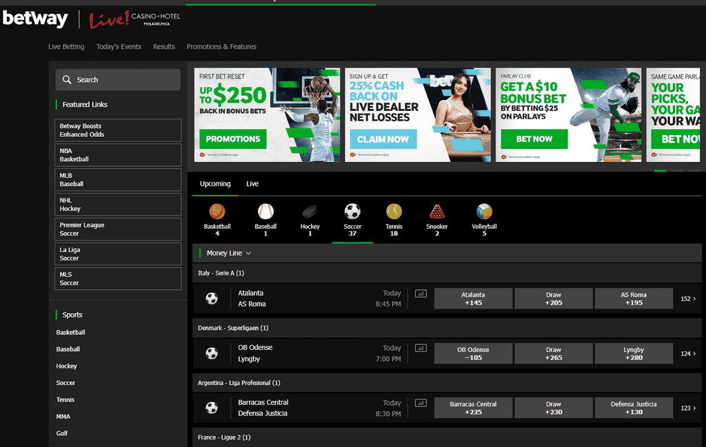 Betway Online Casino Site Evaluation 2025